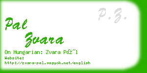 pal zvara business card